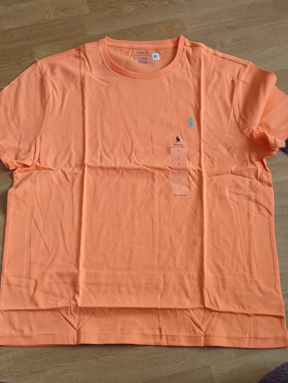 Polo by Ralph Lauren Neon Peach Short Sleeve Tee - Orange